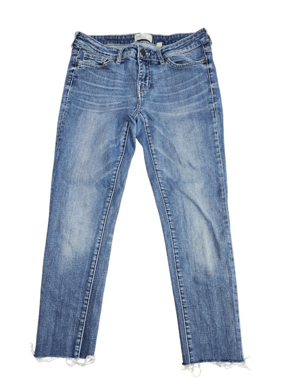 BKE Payton Skinny Jeans Womens 27R Blue Crop Mid Rise Stretch Distressed